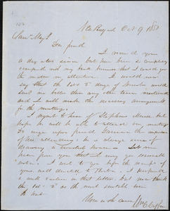 Letter from William C. Coffin, New Bedford, [Massachusetts], to Samuel May, 1851 Oct[ober] 9