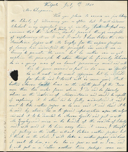 Letter from Mary Frisell Manter, Walpole, [Massachusetts], to Maria Weston Chapman, 1840 July 5