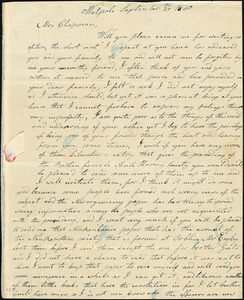 Letter from Mary Frisell Manter, Walpole, [Massachusetts], to Maria Weston Chapman, 1840 September 20