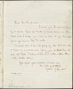 Letter from George Ripley to Maria Weston Chapman, [1840]