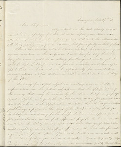 Letter from Harriet Peirce, Lexington, [Massachusetts], to Maria Weston Chapman, 1840 Oct[ober] 27