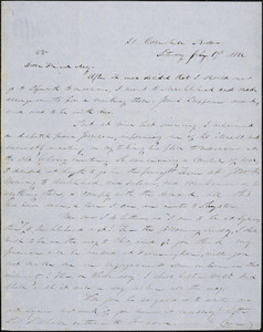 Letter from Parker Pillsbury, 21 Cornhill, Boston, [Massachusetts], to Samuel May, 1852 July 17th