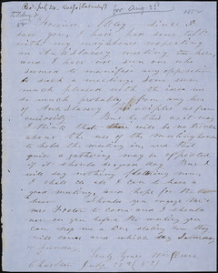Letter from William Doane, Charlton, [Massachusetts], to Samuel May, [18]52 July 22d