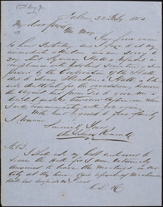 Letter from Charles Lenox Remond, Salem, [Massachusetts], to Samuel May, 1852 July 22