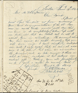 Letter from Emma Parker, Boston, [Massachusetts], to Maria Weston Chapman, 1840 June 19