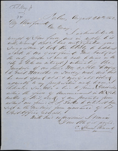 Letter from Charles Lenox, Salem, [Massachusetts], to Samuel May, 1852 August 24th