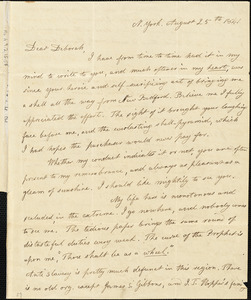 Letter, New York, to Deborah Weston, 1841 August 25