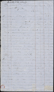 Letter from Daniel Foster, Lawrence, [Massachusetts], to Samuel May, 1852 Sept[ember] 25