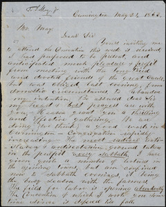 Letter from E.A. Stockman, Cummington, [Massachusetts], to Samuel May, 1853 May 24
