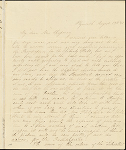 Letter from Lucia S. Russell, Plymouth, [Massachusetts], to Maria Weston Chapman, 1840 August 19
