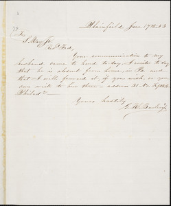 Letter from Gertrude K. Burleigh, Plainfield, [Connecticut], to Samuel May, [18]53 June 17th