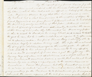 Letter from Eliza Barney, [Nantucket, Massachusetts], to Anne Warren Weston, [1841 January] 22