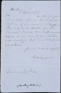 Letter from Mary Merrick Brooks, Concord, [Massachusetts], to Samuel May, [18]53 July 5th