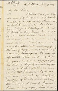 Letter from Oliver Johnson, A.S. Office, [New York], to Samuel May, 1853 July 9