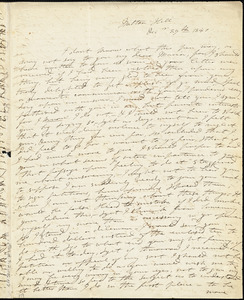 Letter from Emma Perkins Forbes, [Milton, Massachusetts], to Maria Weston Chapman, 1841 Dec[ember] 27