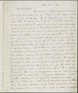 Letter from James Sloan Gibbons, New York, to Caroline Weston, 1842 [May] 21