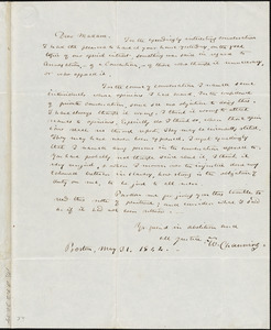 Letter from William Henry Channing, Boston, [Massachusetts], to Maria Weston Chapman, 1844 May 31