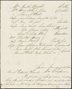 Letter from Charles Lenox Remond, [Salem, Massachusetts], to Maria Weston Chapman, 1842 Jan]uary] 14
