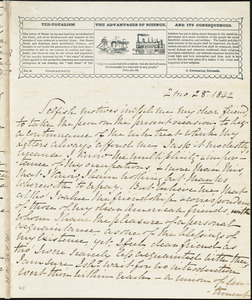 Letter from Elizabeth Pease Nichol, [England], to Maria Weston Chapman, 1842 [February] 28