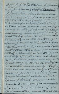 Letter from C. Grant, [Cohasset, Massachusetts], to Caroline Weston