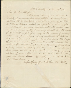 Letter from John M. Fisk, New Brookfield, [Massachusetts], to Maria Weston, 1842 Dec[ember] 19