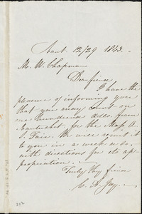 Letter from C. Austin Joy, Nantucket, [Massachusetts], to Maria Weston Chapman, 1844 [December] 29