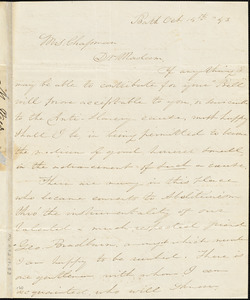 Letter from M.E.A. Waldron, Bath, [England], to Maria Weston, 1843 Oct[ober] 5