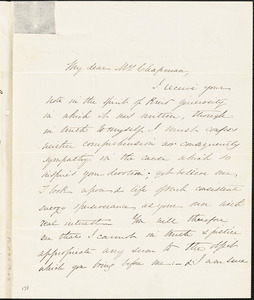 Letter from Sarah Perkins Cleveland, Pine Bank, [Massachusetts?], to Maria Weston Chapman, 1843 Oct[ober] 30