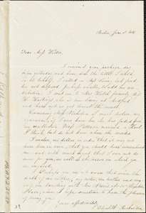 Letter from Elizabeth Richardson, Boston, [Massachusetts], to Caroline Weston, 1844 June 8