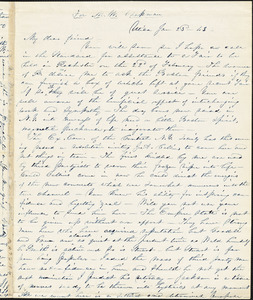 Letter from Abby Kelley Foster, Utica, [New York], to Maria Weston Chapman, 1843 Jan[uary] 23