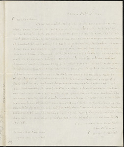Letter from Daniel P. Parker, Boston, [Massachusetts], to Maria Weston Chapman, 1843 Oct[ober] 10