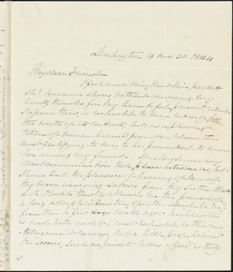 Letter from Elizabeth Pease Nichol, Darlington, [England], to Maria Weston Chapman, 1844 April 30