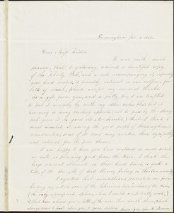 Letter from Eliza Frances Jackson Meriam, Framingham, [Massachusetts], to Caroline Weston, 1843 Jan[uary] 16