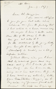 Letter from Lucy Stone to Thomas Wentworth Higginson, 1873 Jan[uary] 3