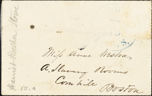 Letter from Harriet Beecher Stowe to Anne Warren Weston