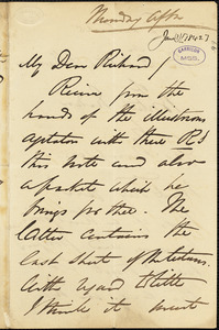 Letter from George Thompson, to Richard Davis Webb, 1842 June(?)