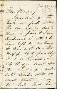 Letter from George Thompson, to Richard Davis Webb, [1842 June(?)]