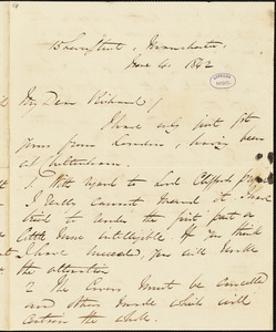 Letter from George Thompson, Manchester, [England], to Richard Davis Webb, 1842 June 4