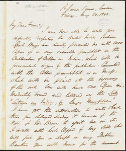 Letter from George Thompson, London, [England], to Richard Davis Webb, 1842 May 20