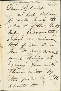 Letter from George Thompson to Richard Davis Webb, 1840 [December 22]