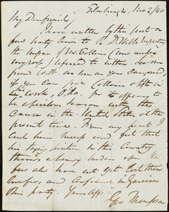 Letter from George Thompson, Edinburgh, [Scotland], to Richard Allen, 1840 Nov[ember] 2