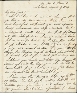 Letter from George Thompson, Liverpool, [England], to Robert Purvis, 1834 August 9