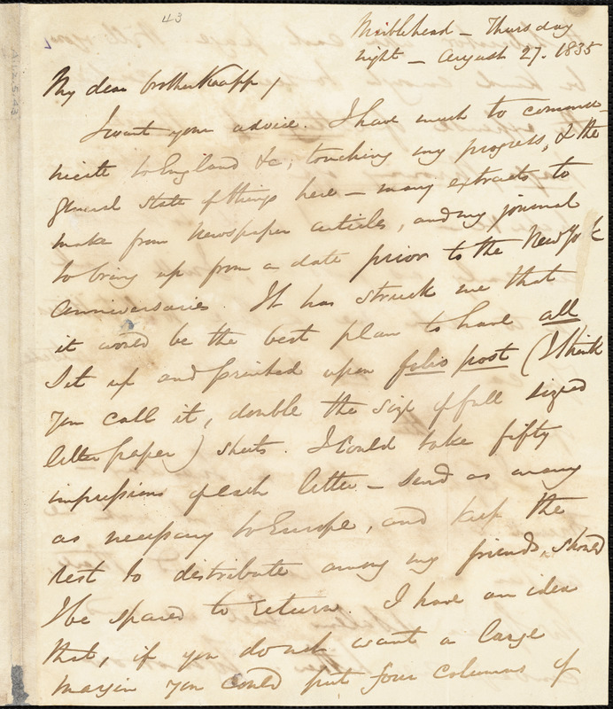 Letter from George Thompson, Marblehead, [Massachusetts], to Isaac ...