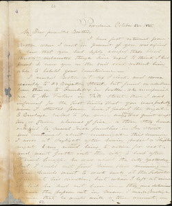 Letter from George William Benson, Providence, [Rhode Island], to William Lloyd Garrison, 1835 October 23