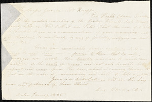 Letter from Lucy M. Ball, Boston, [Massachusetts], to William Lloyd Garrison and Isaac Knapp, 1836 Jan[uary] 19