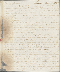 Letter from William Goodell, Providence, [Rhode Island], to William Lloyd Garrison, 1836 Feb[ruary] 25th