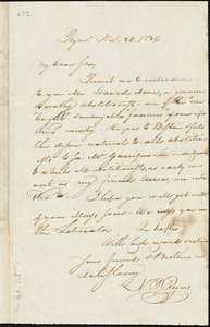 Letter from Nathaniel Peabody Rogers, Plym[outh, New Hampshire], to William Lloyd Garrison, 1836 Nov[ember] 24