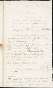 Letter from John Greenleaf Whittier, Hav[erhi]ll, [Massachusetts], to William Lloyd Garrison, 1836 [December] 19th