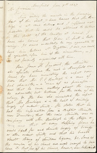 Letter from Isaac Stearns, Mansfield, [Massachusetts], to William Lloyd Garrison and Charles Calistus Burleigh, 1837 Jan[uary] 9th