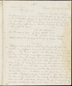 Letter from Charles Marriott, Hudson, N[ew] Y[ork], to William Lloyd Garrison, 1837 [December] 21st